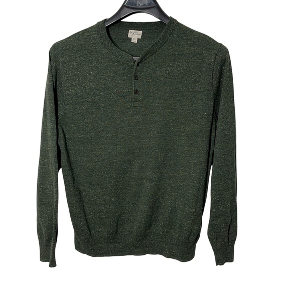 Knit for J Crew Cotton Silk Blend Sweater Mens XL Vintage Knit Polo Preppy - Picture 1 of 5